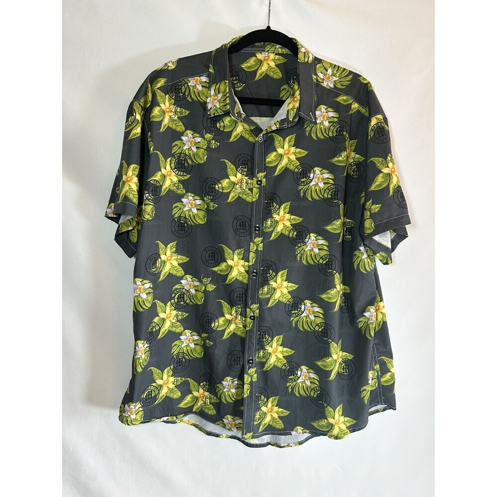 Majestic Baseball Shirt Mens  Hawaiian Tropical XL  Easy Care Lightweight